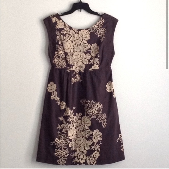 J.Crew Mirabel Embroidered  Dress  4 Gray - Picture 2 of 3